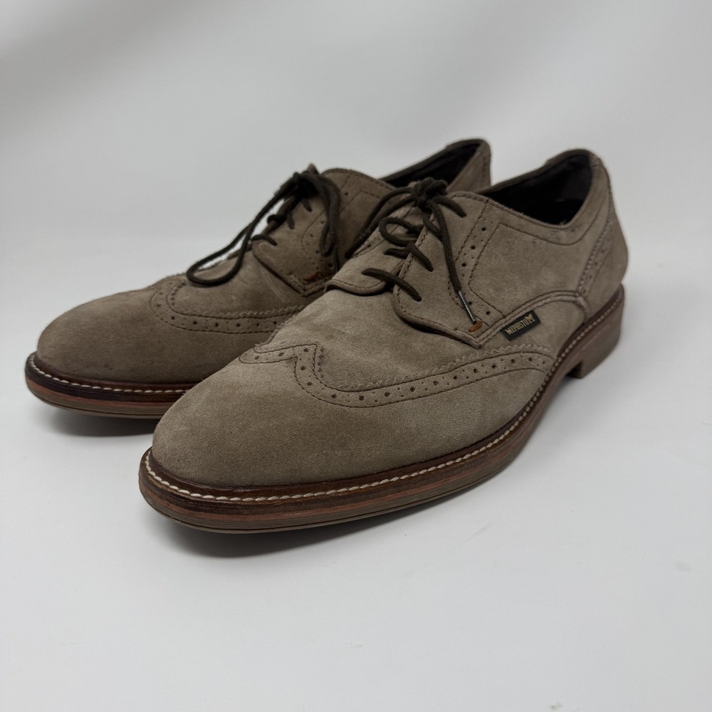 Mephisto Air-Jet Dress Shoes Mens Size 11 Brown Suede Wingtip Oxford‎ Brogue